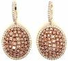 3.85CT WHITE & PINK DIAMOND 18KT WHITE & ROSE GOLD 3D PRINCESS & ROUND EARRINGS