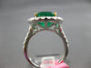 EXTRA LARGE 6.27CT DIAMOND & AAA EMERALD 18K 2 TONE GOLD 3D HALO ENGAGEMENT RING