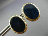 ESTATE LARGE AAA LAPIS 14KT YELLOW GOLD 3D HANDCRAFTED CLIP ON EARRINGS #26366