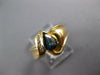 .87CT DIAMOND & AAA SAPPHIRE 14K YELLOW GOLD PEAR SHAPE & ROUND CRISS CROSS RING