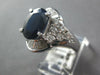 LARGE 5.71CT DIAMOND & AAA SAPPHIRE 18KT WHITE GOLD 3D BALLERINA ENGAGEMENT RING