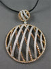 EXTRA LARGE 4.08CT WHITE & PINK DIAMOND 18KT WHITE ROSE GOLD CRISS CROSS PENDANT