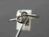 ESTATE .02CT DIAMOND 18KT WHITE GOLD 3D CLASSIC SOLITAIRE LOVE HEART RING #16385