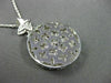 ANTIQUE 1.15CT DIAMOND 14K WHITE GOLD CROSS 3D CIRCULAR STAR BURST PENDANT 17742