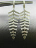 ESTATE LARGE 1.34CT DIAMOND 18KT WHITE GOLD MULTI LEAF JOURNEY HANGING EARRINGS