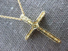 ESTATE LARGE .70CT DIAMOND 14K YELLOW GOLD CLASSIC CROSS FLOATING PENDANT #27658