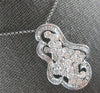 EXTRA LARGE 2.55CT DIAMOND 18KT WHITE GOLD ROUND & BAGUETTE FLORAL LOVE PENDANT