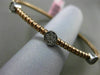 ESTATE .21CT DIAMOND 14KT WHITE & ROSE GOLD PAST PRESENT FUTURE BANGLE BRACELET