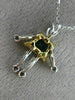 ESTATE 1.71CT DIAMOND & AAA EMERALD 14K TWO TONE GOLD 3D FLEXIBLE FEMALE PENDANT