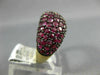 ESTATE LARGE 5.50CT AAA RUBY 14K YELLOW & BLACK GOLD DOME SHAPE ANNIVERSARY RING