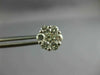 ESTATE LARGE 1.85CT DIAMOND 14K WHITE GOLD 3D FLOWER CLUSTER STUD EARRINGS #2853