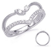 .35CT DIAMOND 14K WHITE GOLD 3D ROUND & MARQUISE SHAPE DOUBLE V BUTTERFLY RING