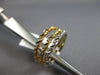 ESTATE .24CT DIAMOND 18KT TRI COLOR GOLD CLASSIC ROPE DESIGN STACKABLE FUN RING