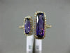1.74CT DIAMOND & AAA AMETHYST 14KT ROSE GOLD 3D RECTANGULAR DOUBLE HALO FUN RING