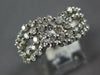 1.20CT DIAMOND 18KT WHITE GOLD MULTI ROW CRISS CROSS INFINITY ANNIVERSARY RING