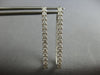 ESTATE LARGE 1.52CT DIAMOND 14K WHITE GOLD INSIDE OUT RECTANGULAR HOOP HANGING EARRINGS