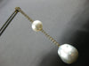 EXTRA LARGE 1.7CT DIAMOND & AAA SOUTH SEA PEARL 18K YELLOW GOLD HANGING EARRINGS