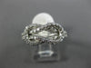 ESTATE WIDE .70CT DIAMOND 14K WHITE GOLD 3D INFINITY LOVE KNOT PROMISE LOVE RING