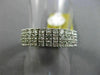 ESTATE WIDE 2.75CT DIAMOND 18K WHITE GOLD 3D THREE ROW ETERNITY ANNIVERSARY RING