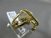 ESTATE EXTRA LARGE .45CT DIAMOND 14KT YELLOW GOLD 3D FLOWER FLOATING FUN RING