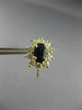 ESTATE 1.60CT DIAMOND & AAA SAPPHIRE 14K YELLOW GOLD FRENCH BACK EARRINGS #25277