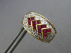 LARGE 1.66CT DIAMOND & AAA RUBY 14KT 2 TONE GOLD CLIP ON HANGING EARRINGS #28040