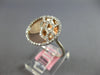 WIDE .38CT DIAMOND 14KT WHITE & ROSE GOLD ROUND FILIGREE WEB CIRCULAR FUN RING