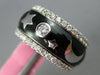 1.38CT DIAMOND & BLACK ENAMEL 18K WHITE GOLD ETOILE MOON STAR ETERNITY LOVE RING
