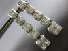LARGE 1.61CT DIAMOND 18KT WHITE GOLD CLUSTER INVISIBLE JOURNEY HANGING EARRINGS