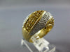LARGE 1.77CT DIAMOND & AAA YELLOW SAPPHIRE 14KT YELLOW GOLD MULTI ROW WAVE RING