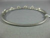 1.24CT DIAMOND 18KT WHITE GOLD 3D FLOWER CLUSTER SEMI ETERNITY BANGLE BRACELET