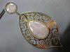 EXTRA LARGE 30.20CT DIAMOND & AAA PINK QUARTZ 14KT ROSE & WHITE GOLD 3D EARRINGS