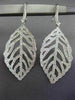 ESTATE 3.05CT DIAMOND 18KT WHITE GOLD 3D OPEN FILIGREE LEAF HANGING EARRINGS VVS