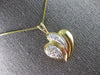 ESTATE .26CT DIAMOND 14K WHITE & YELLOW GOLD CLASSIC HEART PAVE FLOATING PENDANT