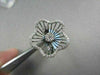 ESTATE WIDE FLOWER 14KT WHITE AND BLACK GOLD .50CT DIAMOND RING AMAZING!!!!!!!!!