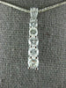 ESTATE .84CT DIAMOND 14KT WHITE GOLD 3D SHARED PRONG JOURNEY PENDANT #1084