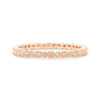 .06CT DIAMOND 14KT WHITE GOLD 3D ROUND SQUARE FILIGREE ETERNITY ANNIVERSARY RING