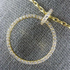 ESTATE .41CT DIAMOND 18KT YELLOW GOLD 3D CLASSIC CIRCLE OF LIFE FUN PENDANT