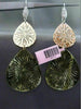 ESTATE LARGE .60CT DIAMOND 14KT WHITE YELLOW & ROSE GOLD SUNBURST PAVE EARRINGS