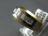 WIDE 1.13CT DIAMOND 14KT 2 TONE GOLD CLASSIC BAGUETTE CHANNEL ANNIVERSARY RING