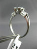 ANTIQUE .69CT ROUND DIAMOND PLATINUM 3D FILIGREE FISHTAIL ENGAGEMENT RING #20928