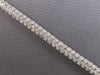 WIDE 4.24CT DIAMOND 14KT 2 TONE GOLD MULTI ROW SEMI ETERNITY FLEXIBLE BRACELET
