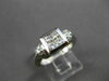 ESTATE WIDE .75CT DIAMOND 18KT WHITE GOLD INVISIBLE PRINCESS SQUARE RING #22114
