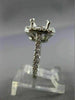 ESTATE .80CT DIAMOND 14KT WHITE GOLD 3D SQUARE SEMI MOUNT ENGAGEMENT RING #25529