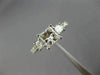 ESTATE GIA .70CT ROUND PRINCESS DIAMOND 14K WHITE GOLD 3 STONE LUCIDA RING 25519