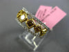 ESTATE WIDE 1.89CT WHITE & FANCY YELLOW DIAMOND 18K 2 TONE GOLD ANNIVERSARY RING