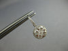 1.35CT DIAMOND 14KT WHITE GOLD 3D CLUSTER FLOWER HALO LEVERBACK HANGING EARRINGS