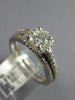 .96CT DIAMOND 14KT WHITE GOLD 3D CLASSIC HALO SQUARE WEDDING ENGAGEMENT RING SET