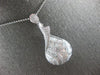 LARGE 2.54CT DIAMOND 18KT WHITE GOLD 3D ROUND & BAGUETTE TEAR DROP LOVE NECKLACE