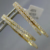 ESTATE .57CT DIAMOND 18KT YELLOW GOLD 2 ROW DOUBLE OVAL CLIP ON HANGING EARRINGS